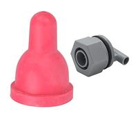 Livestock Pacifier Milk Feed Bucket Nipple with Valve Durable Food Grade Rubber No Leakage Intermittent Milk Supply for Cattle Sheep Horses Donkeys Farm Animal Feeding Supplies (MP77+MP76A Sheep