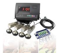 Livestock Scale Kit, 3000kg Capacity, High Precision Load Cell Platform with Anti-Slip Rubber Mat and Overload Protection for Cattle, Pigs, Sheep