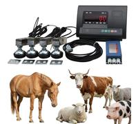 Livestock Scale Kit, High Precision Animal Pallet Scale with 5000kg Capacity, Waterproof Floor Scales Animal Scales with LCD Display, Load Weighing Indicator, for Cattle Pig Sheep