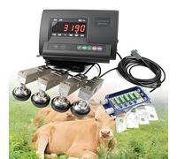 Livestock Scale Kit, High Precision Indicator Load Cell with 4 Sensor & 1 Wire Junction Box, Loadometer Floor Scales for Animal Cattle Goat Pigs Horse Sheep 5000KG