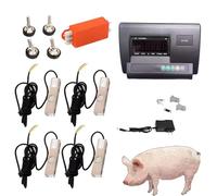 Livestock Scale Kit, Load Cell Livestock Sc-ale, 5T/11000LBS Water-proof Floor Sc-ale with High Precision Indicator, 4 Load Cells for Cattle, Pigs, Sheep, Goats, Farm Animal Weighing System