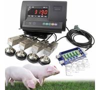 Livestock Scale Kit Maximum Load 5000kg Waterproof Floor Scale Load Weighing Indicator Animal Scale Kit Livestock Scale Platform Scale Kit for Cattle Sheep Pig Goats,5000kg
