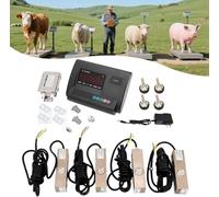 Livestock Scale Kit Waterproof Floor Scale for Weighing Cattle, Sheep, Pigs, Goats, 11023 lbs Load Capacity, Includes Weighing Indicator and Platform