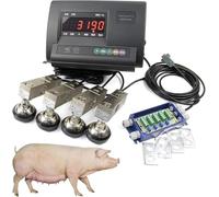 Livestock Scale Kit with Steel Beam Compression Load Cell - Heavy Duty Animal Floor Scale for Cattle, Goat, Pigs, Horse & Sheep with Weighing Indicator