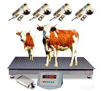 Livestock Scale Platform Scale Kit, Livestock Scale Kit, High Accuracy Load Cell Scale With 4 Sensors, Loadometer Floor Scales, For Livestock Farm, For Cattle, Sheep, Pigs, Goats, Horse(1 T)