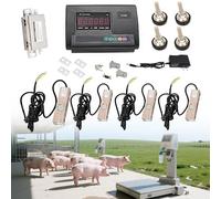 Livestock Scales Kit 5000kg Waterproof Steel Beam Compression Load Cell Scale Floor Scale Kit Weighing Indicator Pig Cattle Scales for Pig, Goat, Sheep, Alleyway