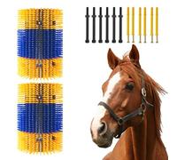 Livestock Scratch Brush, 2 Pcs Horse Brushes for Grooming, Cattle Brush Cow Scratcher Relieve Itching on the Back of Livestock, Itch Relief Horse Scratcher Brushes Kit Emotionally Soothing for Pig-by