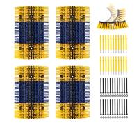 Livestock Scratch Brush, 4Pcs Cattle Scratcher Brush for Grooming, Upgraded Extra Large Horse Brush, Relieve Itching on the Back, Goat Scratcher for Horse, Cow, Pig, Sheep (XL Size Yellow)
