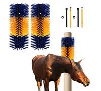 Livestock Scratch Brush, Cow Horse Scratcher Brushes, Full Massage Grooming Brush with Screws, Relieve Itching on the Back for Cow Cattle Sheep Horses Pigs (2PCS)