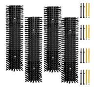 Livestock Scratch Brush With 16 Screws，Animal Back Scratching Brush for Cow,Cattle,Sheep, Horses,Pigs，Massage Grooming Tool (Black, 4pcs)