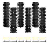 Livestock Scratch Brush With 4 Screws，Animal Back Scratching Brush for Cow (Black, 6pcs)
