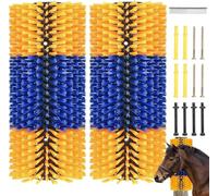 Livestock Scratching Brush 2/4PCS - Horse Scratching Post, Goat & Cow Grooming Scratcher, 17.13" x 7.48" Cattle Goat Horse Scratch Brush with 8 Screws for Back Itch Relief & Cleaning