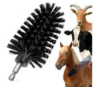 Livestock Scratching Brush for Grooming Horses, Goats, Pigs, and Cattle - Relieves Itching, Removes Dead Skin/Shedding Hair - Portable Drill Attachment for Daily Care 4.5 * 1 in