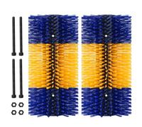 Livestock Scratching Brushes, Cattle Scratcher Brush with 4 Screws, Horse Brushes for Grooming, Relieve Itching on the Back, Goat Supplies for Horse, Sheep, Cow, Pig (2pcs Blue)