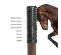 Livestock Scratching Post Grooming Pad - Horse Sheep Itch Relief Brush Mat | Soft Flexible For Daily Grooming Use In Farms Barns Pens Pastures For Cattle Goats Donkeys Other An