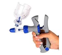 Livestock Syringe - Adjustable Continuous 2ml/5ml Injector with Bottle Adapter for Veterinary Use - Ideal for Cattle, Sheep, Pig, and Poultry