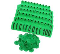 Livestock Tags, 100 Pieces of Cattle Ear Tagsfor Pigs、Goats and Animal Identification Tags, No. 001-1000 101-200 Yellow/Blue/1-100(Green,.901 1000)