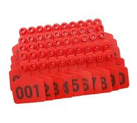 Livestock Tags, Cattle Ear T001-100 -901-1000 Number, Horses, Pigs, Goats and Sheep Farm Animals 701-800 Blue/Red/.901-1000(Red,401 500)