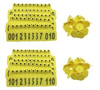 Livestock Tags, Cattle Ear T001-100 -901-1000 Number, Horses, Pigs, Goats and Sheep Farm Animals 701-800 Blue/Red/.901-1000(Yellow,501 600)