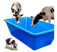 Livestock Trough 53L Heavy Duty Plastic Feed Bin for Horses, Cows, Sheep - Chew Resistant, Rounded Edges, Easy Mounting - Durable Waterer and Hay Feeder for Farm Use