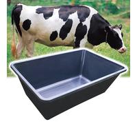 Livestock Trough 53L Heavy Duty Plastic Feed Bin for Horses, Cows, Sheep - Chew Resistant, Rounded Edges, Easy Mounting - Durable Waterer and Hay Feeder for Farm Use
