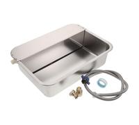 Livestock Waterer 11l Stainless Steel with Float Valve and Drainage System | Sturdy 304 Metal Build, Quick 3/4 Inch Ght Hose Connector, for Backyard Farmers and Poultry