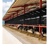 Livestock Wind Stopper Screens | For Farm Buildings | 2 Size And Colour Options (40ft X 6ft - No Logo, Black)