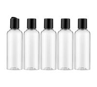 100ml Travel Bottles for Toiletries, Empty Travel Size Containers Tsa Approved, 5PCS Small Plastic Shampoo Bottles with Labels