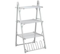 Livhome 3 Tier A Frame Heated Clothes Airer, Energy-Efficient Folding Electric Dryer, Portable Indoor Laundry Rack, 330W Energy Efficient 30 Rails, 135cm, 17.5m Drying Space
