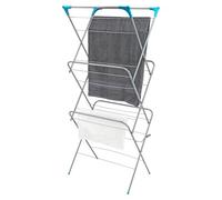 Livhome 3 Tier Foldable Clothes Airer, Heavy Duty Laundry Drying Rack, Indoor/Outdoor Dryer Rack, Space-Saving Wardrobe Storage, Compact Airing Rack for Clothes (Grey)