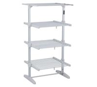 Livhome 4 Tier Heated Clothes Airer, Energy-Efficient Folding Electric Dryer, Portable Indoor Laundry Rack, 330W Energy Efficient 36 Rails, 145cm