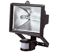 Livhome 400W Black Aluminium Halogen Floodlight Security Light with PIR Motion Sensor - 12m Range with 180 Degree Adjustable Detection Angle and Sensitivity Settings