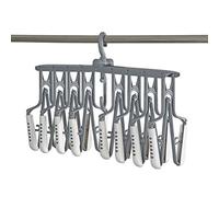 LIVHOME 8 in 1 Magic Clothes Hanger Space Saving Multi Layer Metal Closet Organiser with Folding Hangers for Shirts T-Shirts Jackets Sweaters Trousers Travel Storage (Grey)