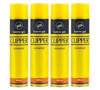 LIVHOME Genuine Clipper Butane Gas - Universal Refill Fluid for Lighters, BBQ, and Cooking - 300ml Capacity - Reliable & Safe Fuel Solution (Pack of 4)