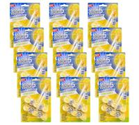 LIVHOME Toilet Rim Block Cleaner, Forest Pine, Citrus Sparkle, Lavender, Tropical Blossom and Ocean Spray Scents, Clear Water Formula, Anti-Limescale Protection (12 Pack, Citrus Sparkle)