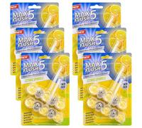 LIVHOME Toilet Rim Block Cleaner, Forest Pine, Citrus Sparkle, Lavender, Tropical Blossom and Ocean Spray Scents, Clear Water Formula, Anti-Limescale Protection (6 Pack, Citrus Sparkle)