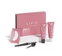 LIVIA Black Eyelash and Eyebrow Dye Kit - Long Lasting and Natural Looking Color for 4 Weeks Vegan Gentle for Sensitive Skin Easy to Use at Home