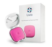 Livia Menstrual Pain Relief Device, Pink - Period Pain Off Switch - Portable and Travel-Ready with Stick-on Gel Pads for Cramps - Rechargeable, 12-Hour Battery Life - Complete Kit
