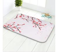 LIVILAN Pink Flower Bathrug - 24''X16'', Matching Bathmat for Bathroom