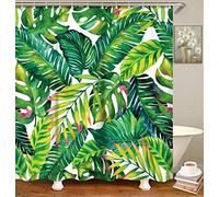 LIVILAN Tropical Plant Shower Curtain, 72x84 Inches, Jungle Theme