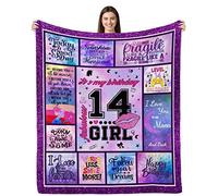Liviliss 14 Year Old Girl Gift Ideas - 14th Birthday Decorations Throw Blanket 50'x60'