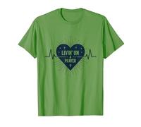 Livin' on a Prayer Inspirational Christian Heart T-Shirt, Men, Grass, M