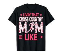 Livin' that Cross Country Mom Life - Leopard Pattern Mom T-Shirt