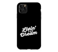Livin the Dream Retro 70s Cursive Slant Hoodie (Dark) Case for iPhone 11 Pro Max