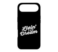 Livin the Dream Retro 70s Cursive Slant Hoodie (Dark) Case for iPhone Air