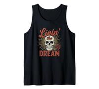 Livin' the Dream Skull Rose Tank Top