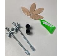 Livindo Connector Set for Kitchen Worktop with Glue and Flat Dowels in Complete Set
