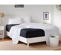 LivinEase Brushed Microfiber Black Super King Fitted Sheets - Premium Quality 100 GSM Soft, Comfortable, and Durable - Deep 30 cm Pockets - Easy Care & Hypoallergenic (183 x 200 + 30 cm)