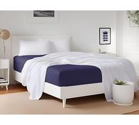 LivinEase Brushed Microfiber Navy King Size Fitted Sheets - Premium Quality 100 GSM Soft, Comfortable, and Durable - Deep 30 cm Pockets - Easy Care & Hypoallergenic (150 x 200 + 30 cm)