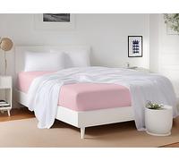 LivinEase Brushed Microfiber Pink King Size Fitted Sheets - Premium Quality 100 GSM Soft, Comfortable, and Durable - Deep 30 cm Pockets - Easy Care & Hypoallergenic (150 x 200 + 30 cm)